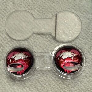 Baby three - 100% size crying eyes!  (Eyes 👀 ONLY). Red hearts ♥️ Clear tears!